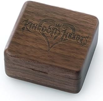 Sinzyo Kingdom Hearts Music Box Vintage Musical Boxs Gift For Birthday Valentine's Day Christmas Day(Walnut Wooden Box)