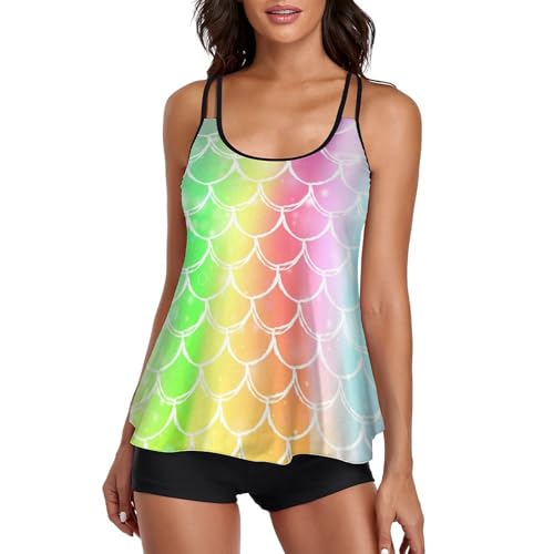 Maillot de bain tankini femme short de garçon ensemble bikini robe plage