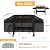 36 Inch Griddle Cover Fits for Blackstone,600D Heavy Duty Waterproof Anti-UV Canvas Flat Top BBQ Cover for Blackstone 36'' Outdoor Cooking Gas Grill Griddle Station,Black