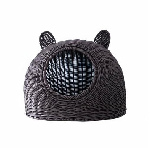 Panier tressé pour chat respirant avec sa structure renforcée stable