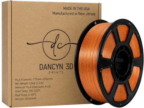 Dancyn 3D Prints PLA Basic 3D Printer Filament 1.75mm, 1KG Spool, +/- 0.02mm Dimensional Accuracy, Smooth & Reliable Pri