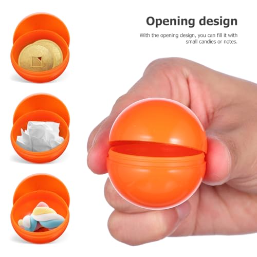 Garneck 25 Stück Tombola Bälle Lotterie Bälle Zum Öffnen – Hohle Kunststoff Kugeln Für Lostrommel - Bingo Und Partyspiele - 4 cm Orange – Perfekt Für Familienfeiern Und Spieleabende