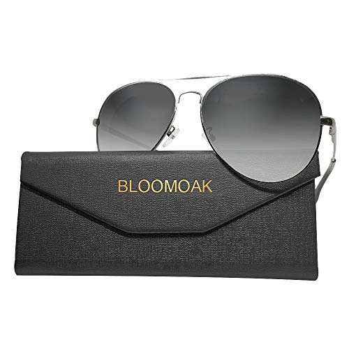 Étui Bloomoak Classical Pilot avec lunettes pliables pour femmes - Lunettes de soleil polarisées - convient à la protection uv400 | anti-éblouissement | Voyage | Golf | Pêche | Randonnée