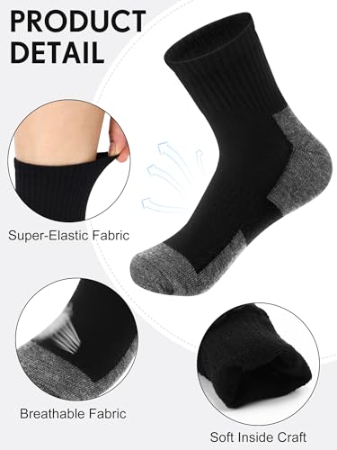 Image of Tarpop 100 Pairs Bulk Mens Socks Moisture Wicking Casual Sports Ankle Socks for Homeless Unisex Adult Men Women