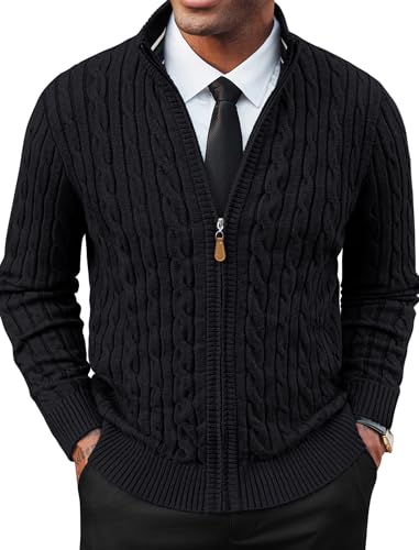 PJ PAUL JONES Mens Cardigan Sweater Full Zip Up...