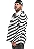 Urban Classics Men's Regular Stripe Ls T Shirt, White Black, 3XL Plus UK #4