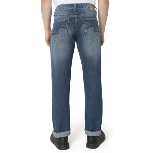 Image of Spykar Men's Ricardo Straight Fit Mid Rise Casual Jeans