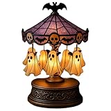 Lampe de bureau d'Halloween enchanteresse : transformez votre espace avec nos lumières de carrousel fantôme – une lampe de bureau d'Halloween fascinante qui projette une lueur chaude et effrayante. Pour créer une ambiance magique d'Halloween tout en faisant office d'accessoire de bureau fonctionnel