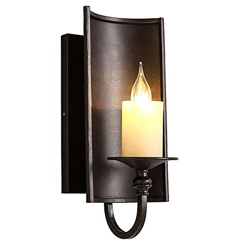 Applique murale industrielle métal avec miroir loft balcon modèle vintage W6036-1
