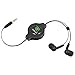 ReTrak Retractable Stereo Earbuds, Black (ETAUDIOBLK)