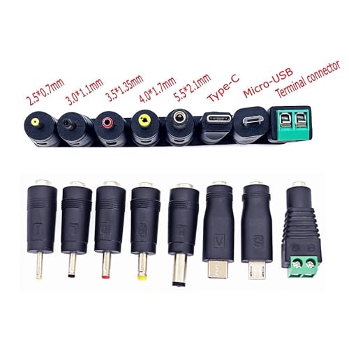 JZK 5V 1A DC Netzteil Adapter mit 8 Stecker DC Stecker, AC 100-240V zu 5 Volt 1 Amp 1000mA Netzteil Wandler Transformator für 5V LED Streifenluchten, Router, Audio, Video