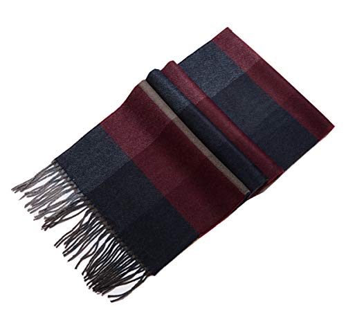 Lucky Leaf Women Men Winter Luxury Cozy Wool Warm Tartan Checked Plaid Wrap Scarf