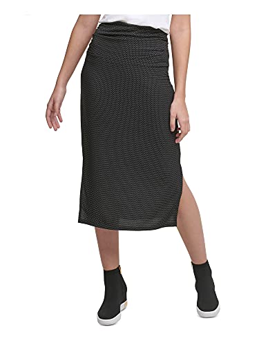 DKNY Womens Black Speckle Midi Evening Pencil Skirt XS