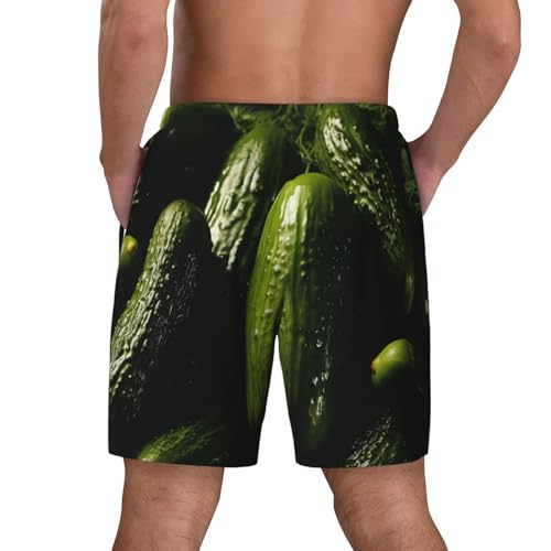 Men's Swim Trunks Quick Dry Board Shorts Drawstring Beach Short Pickle Bathing Suit for Men3
