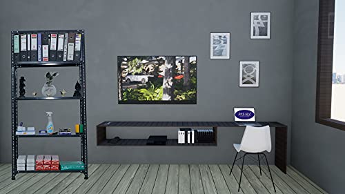 Image of REGILLER Steel Racks Shelves, Racks for Multipurpose use, Book /Shoes /Kitchen /Warehouse /Home /Storage Racks Shelves Multipurpose Metal Body Adjustable Rack (5 Tier, Black)