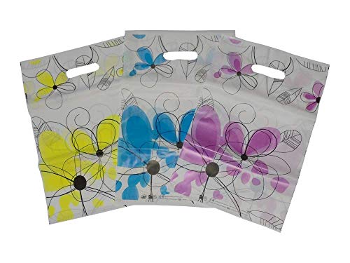 IMBALLAGGI ALIMENTARI PZ 60 Buste Shopping RIUTILIZZABILI CM 25 X 38 con Manico A Fagiolo Colorate PROFUMATE