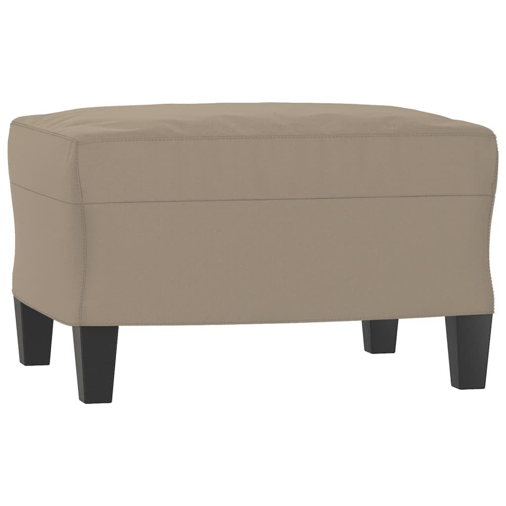 3-osobowa sofa z taboretem, kolor taupe, szerokość siedziska 180 cm, tkanina z mikrofibry, wytrzymały metalowy stelaż, wygodna do salonu