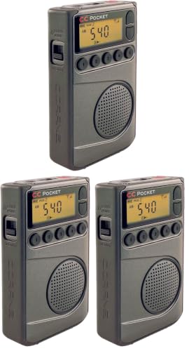 Image of C. Crane CC Pocket AM FM and NOAA Weather Radio with Clock and Sleep Timer (Pack of 3)