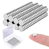 150 Stück Mini Magnete Stark, 6x2mm Neodym Magnete Set mit Aufbewahrungsbox, Kleine Magneten für Kühlschrank, Whiteboard, Pinnwand, Büro, Basteln und Fotowand
