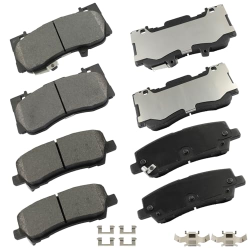 Image of cciyu D1810 & D1784 Front Rear Metal Disc Brake Pads Kit For Ford For Mustang 2015-2021