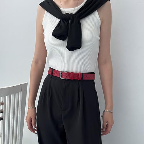 Leather Unique Hollows Waist Belt Casual Wear Belt Adjustable Leather Waistband For Various Occasion4