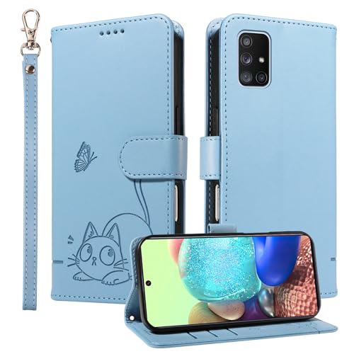 Custodia Cover per Samsung Galaxy A71 5G Dual SIM Cavalletto e 3 Porta Carte Protezione a 360 Gradi e Assorbe Gli Urti Slim Fit e Resistente ai Graffi