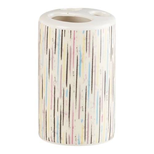 Image of Kookee Ceramic Toothbrush Holder - Stylish & Durable Bathroom Organizer (1 Piece) Multi (09760-TH)