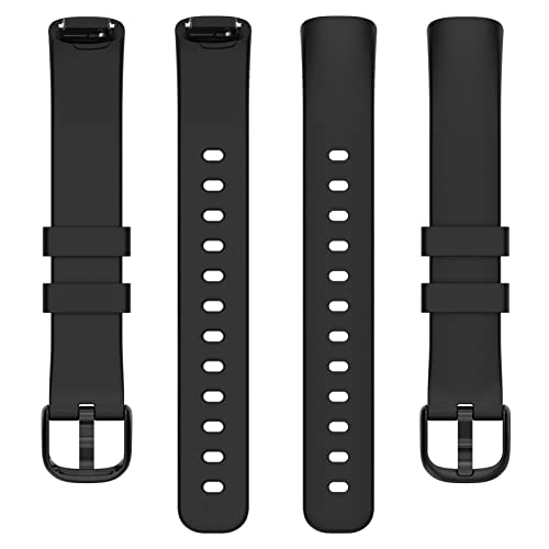 LOKEKE Compatible with Fitbit Inspire 3 Replacement Band - Replacement Silicone Wrist Watch Band Strap Compatible with Fitbit Inspire 3(Silicone Black)