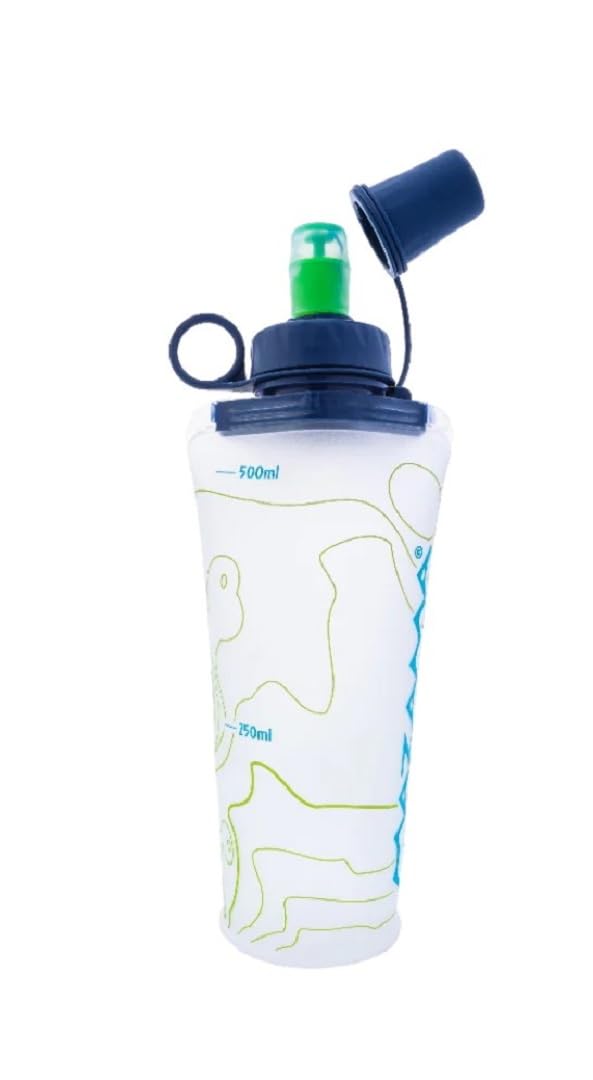 Mazama500ml Collapsible Soft Sport Bottle with 3-piece Accessory Kit Bundle