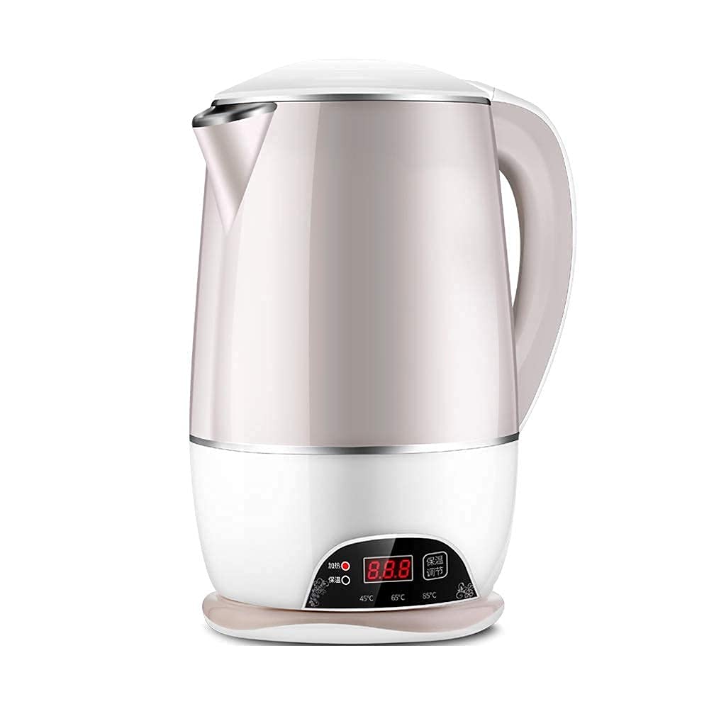 Bouilloire en acier inoxydable avec isolation thermique et maintien de température blanc