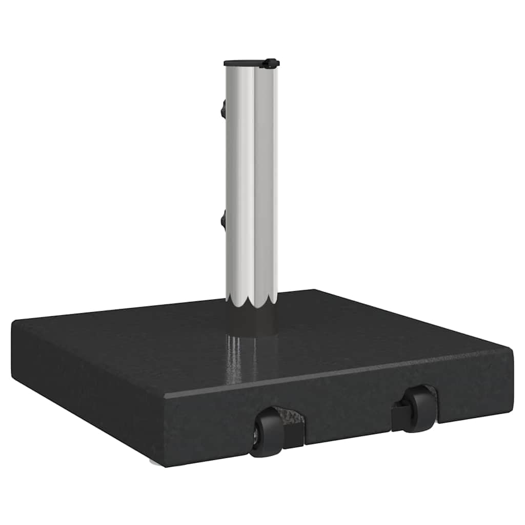 Questo Supporto per ombrellone in Granito Nero, 41 x 37 cm con Ruote, Base Robusta per ombrellone da Giardino, Patio e Balcone, Resistente alle intemperie.