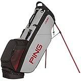 PING Golf Men's 4 Series Bag, Black/Grey/Red