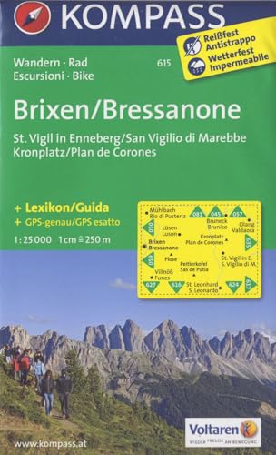 Carta escursionistica n. 615. Bressanone, S