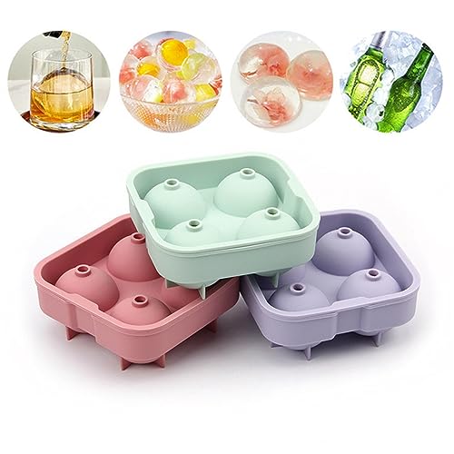 Molde de hielo esfera 3 piezas silicona 1.77 pulg miniatura 2