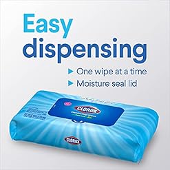 Alternative view of Clorox Disinfecting Wipes, Bleach Free Cleaning Wipes, Household Essentials, Fresh Scent, Moisture Seal Lid, 75 Wipes, Pack of 3 (New Packaging)