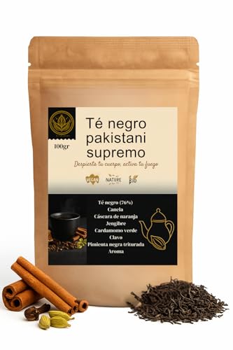 Te negro pakistani con cáscara de naranja, jenjibre y canela. Te a granel para infusiones para adelgazar con pimienta negra y cardamomo verde. Tea pakistani negro para infusiones a granel.