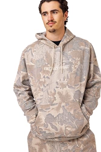 Realtree Men's Heavyweight Camo Hoodie - Advantage Classic Hunting Pullover Sweatshirt with Kangaroo Pocket