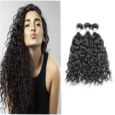 Fengde Hair 8A Brazilian Water Wave Virgin Hair One Bundle 100% Unprocessed Human Hair Extensions(24)