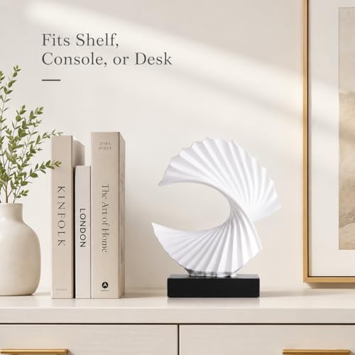 Escultura de Onda Blanca Moderna para Decoración miniatura 6