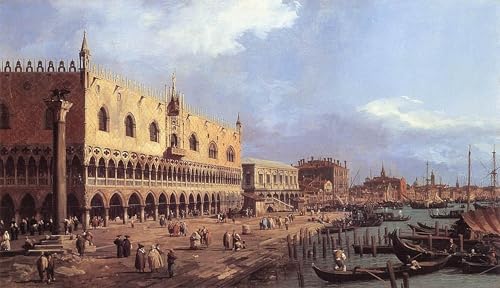 Tableaux peinture sur toile Riva Degli Schiavoni décoration chambre 60x90cm