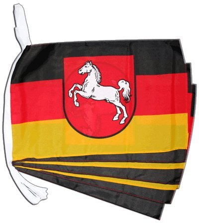 Guirlande Allemagne Basse-Saxe fanion grand format 8,9 m