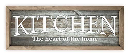 Kitchen The Heart Of The Home Rustic Wood Wall Sign 6x18