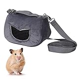Bolsa de transporte para mascotas, mochila de viaje para hámster de animales pequeños con correa, bolso de salida transpirable para mascotas pequeñas, erizo, ardilla, ratones, chinchilla(large)