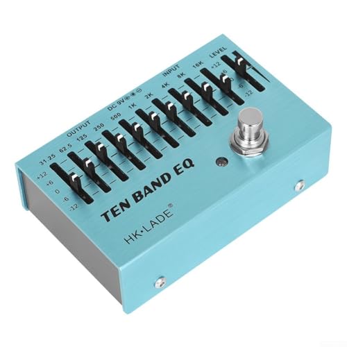 Control de tono de precisión con un pedal ecualizador compacto de 10 bandas diseñado para guitarras y bajos