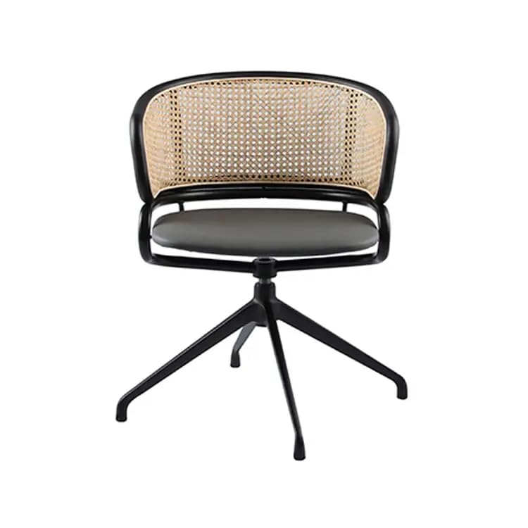Madrid 360° Revolving Dining Chair | Premium Fabric Upholstered Seat & Sturdy Metal Legs | Durable & Stylish Comfortable Chair for Dining Room, Living Room & Café | Grey 1