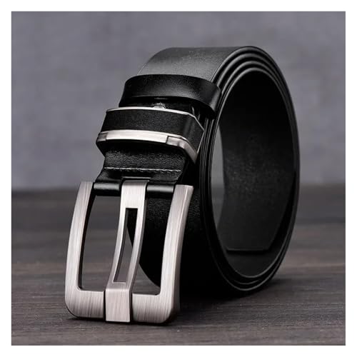 New Leather Cowhide Men's Belt Fashion Metal Alloy Pin Buckle Adult Brand Jeans Business Casual Waist Male Strap Brand3