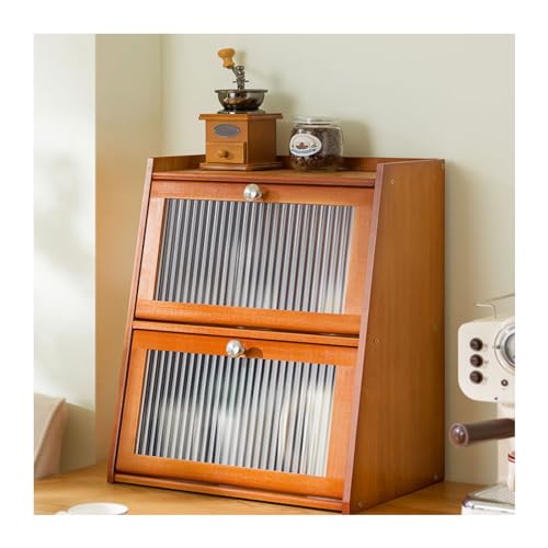 Caja de Pan de Madera y Contenedor de Utensilios para Encimera de Cocina 1