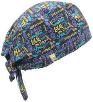 FEBRIS Anaesthesia Black Spark Scrub Cap