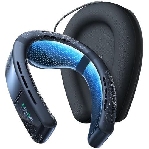 TORRAS 2025 Top Al Neck Fan Air Conditioner Coolify Cyber, Portable Neck Fans that Blow Cold Air【No.1 Coolest & Max Cooling Area】 Personal Smart AC Rechargeable for Outdoor/Indoor. Gifts for Dad/Mom