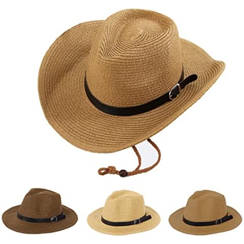 Vintage Style Unisex Straw Cowboy Hat Cover